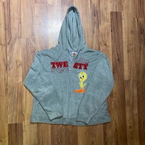 vintage tweety full zip hoodie